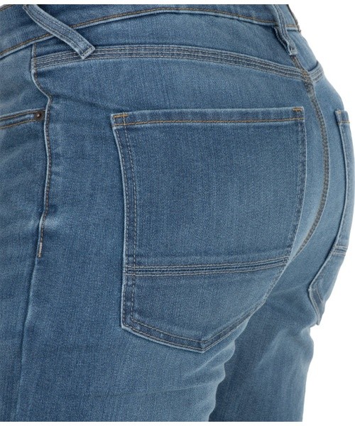Men’s Motorcycle Jeans Oxford Original Approved CE Slim Fit Rinsed Wash Mid Blue