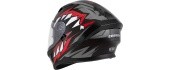 Motociklo šalmas Cassida Orbit StriX raudonas/pilkas/baltas/juodas