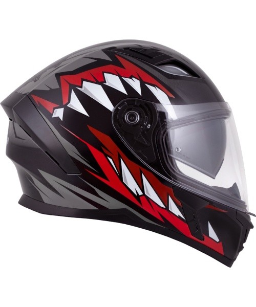 Motorcycle Helmet Cassida Orbit StriX Red/Gray/White/Black