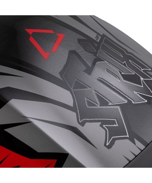 Motorcycle Helmet Cassida Orbit StriX Red/Gray/White/Black