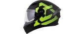 Motociklo šalmas Cassida Orbit Grind matinis juodas / fluorescencinis geltonas