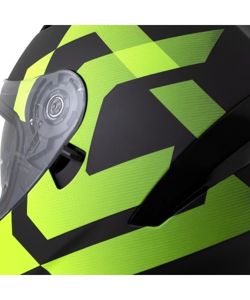 Motorcycle Helmet Cassida Orbit Grind Matte Black/Fluo Yellow