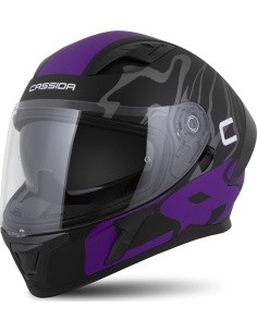 Motorcycle Helmet Cassida Orbit Multivers Matte Black/Purple/Gray/White