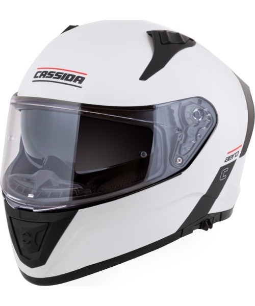 Motorcycle Helmet Cassida Aero Solid White/Black