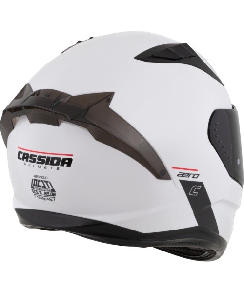 Motorcycle Helmet Cassida Aero Solid White/Black