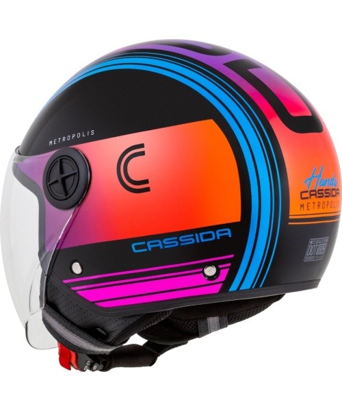 Motorcycle Helmet Cassida Handy Metropolis Black/Teal/Gradient