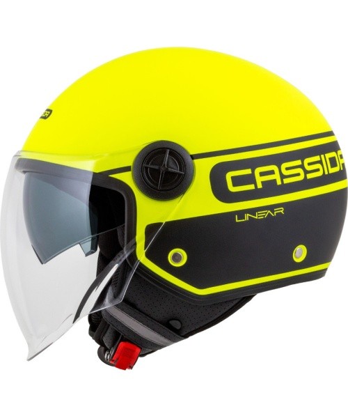 Motorcycle Helmet Cassida Handy Plus Linear Pearl Fluo Yellow/Matte Black