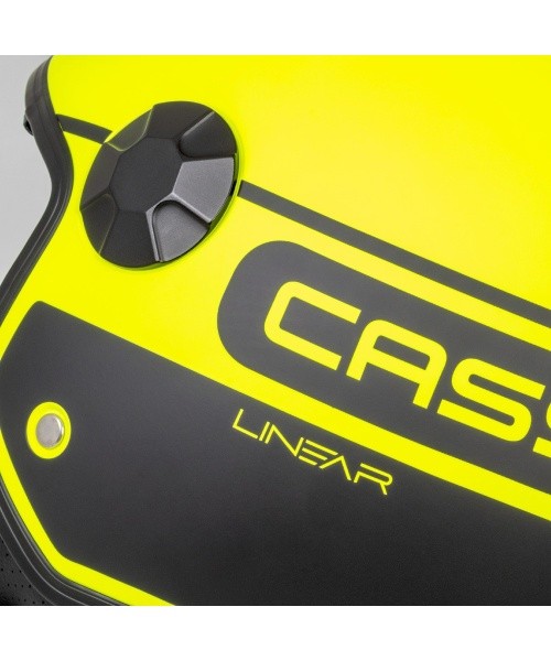 Motorcycle Helmet Cassida Handy Plus Linear Pearl Fluo Yellow/Matte Black