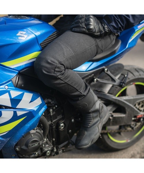 Vyriški motociklininko džinsai Oxford Original Approved CE Regular Fit juodi
