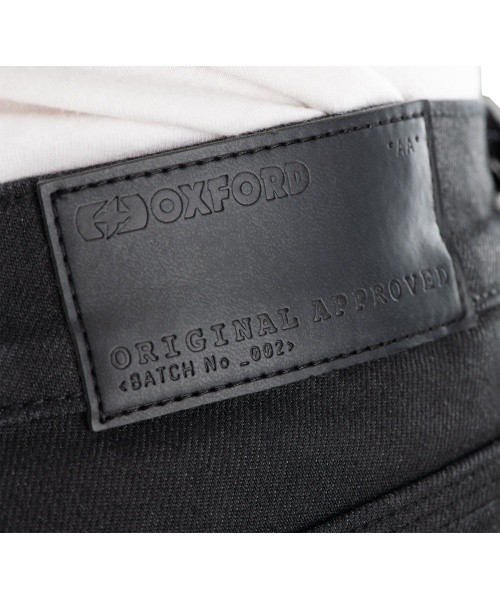 Vyriški motociklininko džinsai Oxford Original Approved CE Regular Fit juodi