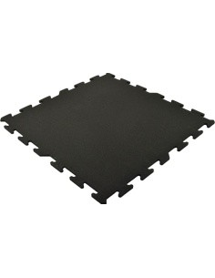 Rubber Tile Slice - Puzzle, Black, 98x98cm