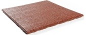 Rubber Tile Base Premium - Square, Red