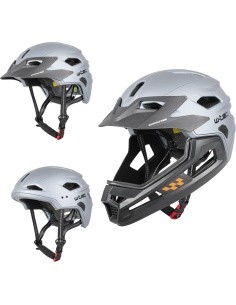 Junior Downhill Helmet W-TEC Estreito - Matt Metal
