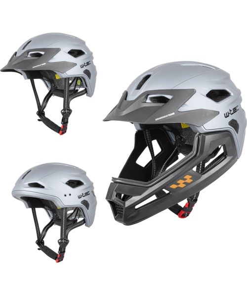 Junior Downhill Helmet W-TEC Estreito - Matt Metal