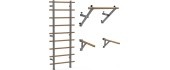 Wall Bars inSPORTline Wootaline 199 x 80 cm w/ Pull-Up Bar & Parallel Bars, Gray