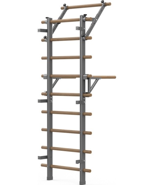 Wall Bars inSPORTline Wootaline 199 x 80 cm w/ Pull-Up Bar & Parallel Bars, Gray