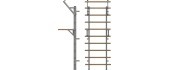 Wall Bars inSPORTline Wootaline 199 x 80 cm w/ Pull-Up Bar & Parallel Bars, Gray