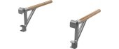 Wall Bars inSPORTline Wootaline 199 x 80 cm w/ Pull-Up Bar & Parallel Bars, Gray