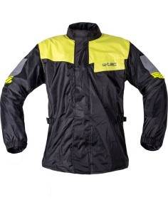 Motociklininko lietaus striukė W-TEC Igava – 2 rūšis - Juoda/fluo žalia
