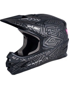 Downhill šalmas W-TEC Richpike - Pink Tag On Black