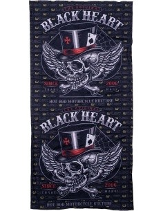 Daugiafunkcis kaklo šildytuvas W-TEC Black Heart Scarfest - Wings Skull