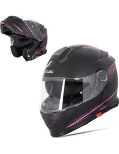 Flip-Up Motorcycle Helmet W-TEC Venero - Rosanero