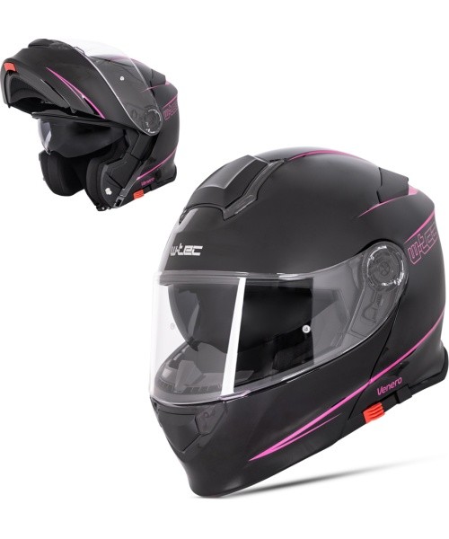 Atverčiamas motociklininko šalmas W-TEC Venero - Rosanero
