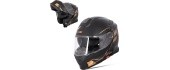 Flip-Up Motorcycle Helmet W-TEC Venero - Glossy Black-Gold