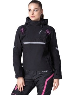 Women’s Softshell Motorcycle Jacket W-TEC Annorack Lady - Pink-Black