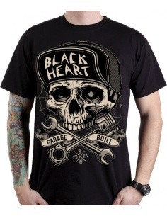 Vyriški marškinėliai BLACK HEART Garage Built - Juoda