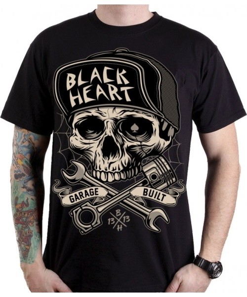 Vyriški marškinėliai BLACK HEART Garage Built - Juoda