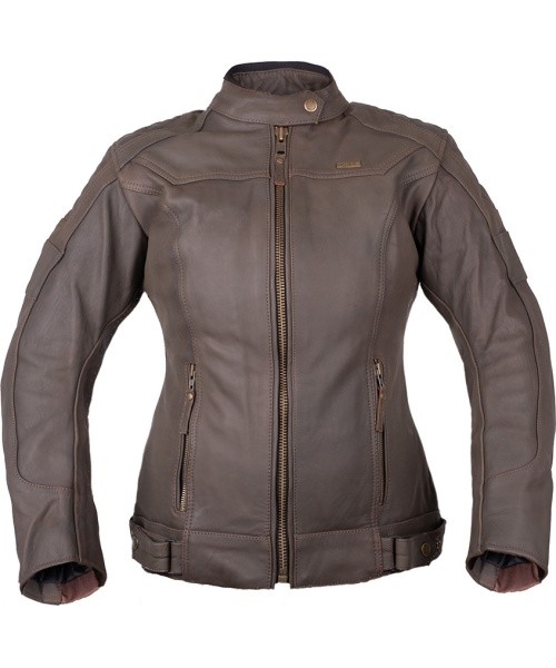 Women’s Leather Motorcycle Jacket W-TEC Kaika - Brown