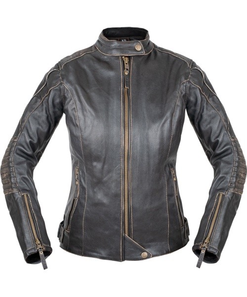 Women’s Leather Motorcycle Jacket W-TEC Lecia - Brown