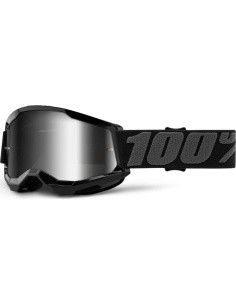 Children’s Motocross Goggles 100% Strata 2 Youth Mirror - Black