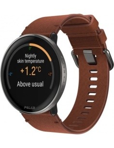Polar Ignite 3 Titanium fitneso išmanusis laikrodis su odine apyranke - Juoda/bronzinė
