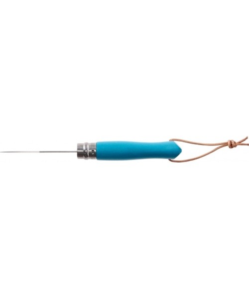 Opinel Colorama 06 inox turquoise knife with thong