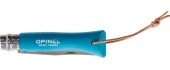 Opinel Colorama 06 inox turquoise knife with thong