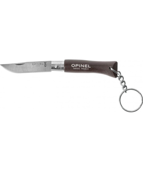Knife Keychain Opinel Colorama 04 Inox Grab Black