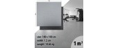 Tvirtas grindų kilimėlis inSPORTline Luxteko Flat 100 x 100 x 1,5 cm - Mramor