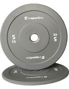 Guminis svorio diskas inSPORTline Bumper Plate Go 5 kg, 50 mm