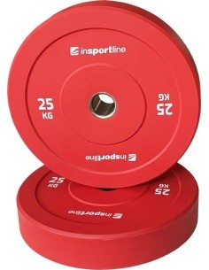 Rubber Weight Plate inSPORTline Bumper Plate Go 25 kg 50 mm