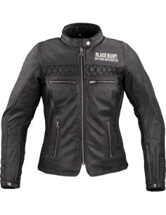 Moteriška odinė motociklininkų striukė W-TEC Black Heart Raptura - Juoda