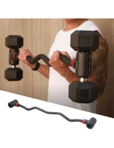 Curved Barbell w/ Dumbbell Clips inSPORTline Bakuhold 103 cm