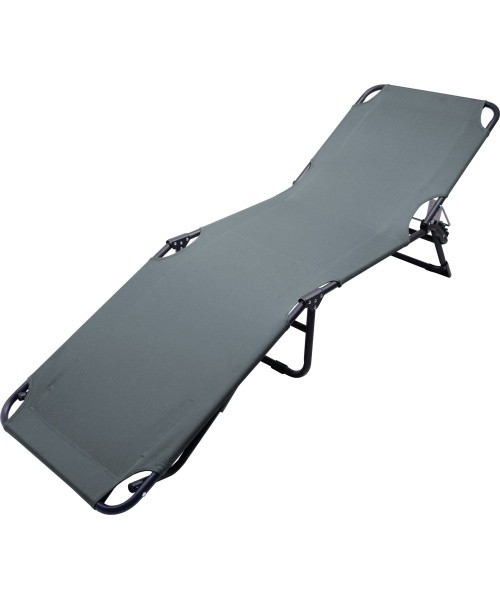 Folding camping deckchair BERLIN grey