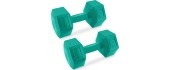 Set of hexagonal dumbbells 2x5 kg Spokey MONSTER