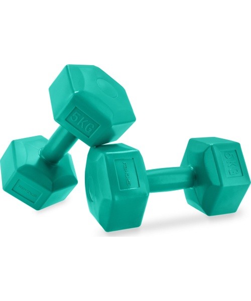 Set of hexagonal dumbbells 2x5 kg Spokey MONSTER