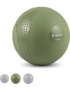 Mini medicininis kamuolys inSPORTline Sendelar 11 cm / 1 kg - Žalia