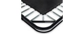 EXIT Dynamic ground level trampoline 244x427cm with Freezone safety tiles - black