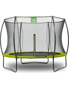 EXIT Silhouette trampoline ø244cm - green Outdoor Round Coil spring Above ground trampoline