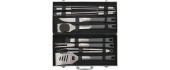 Barbecue Tools Set Cattara Gray Line - 11pcs, Aluminium Case
